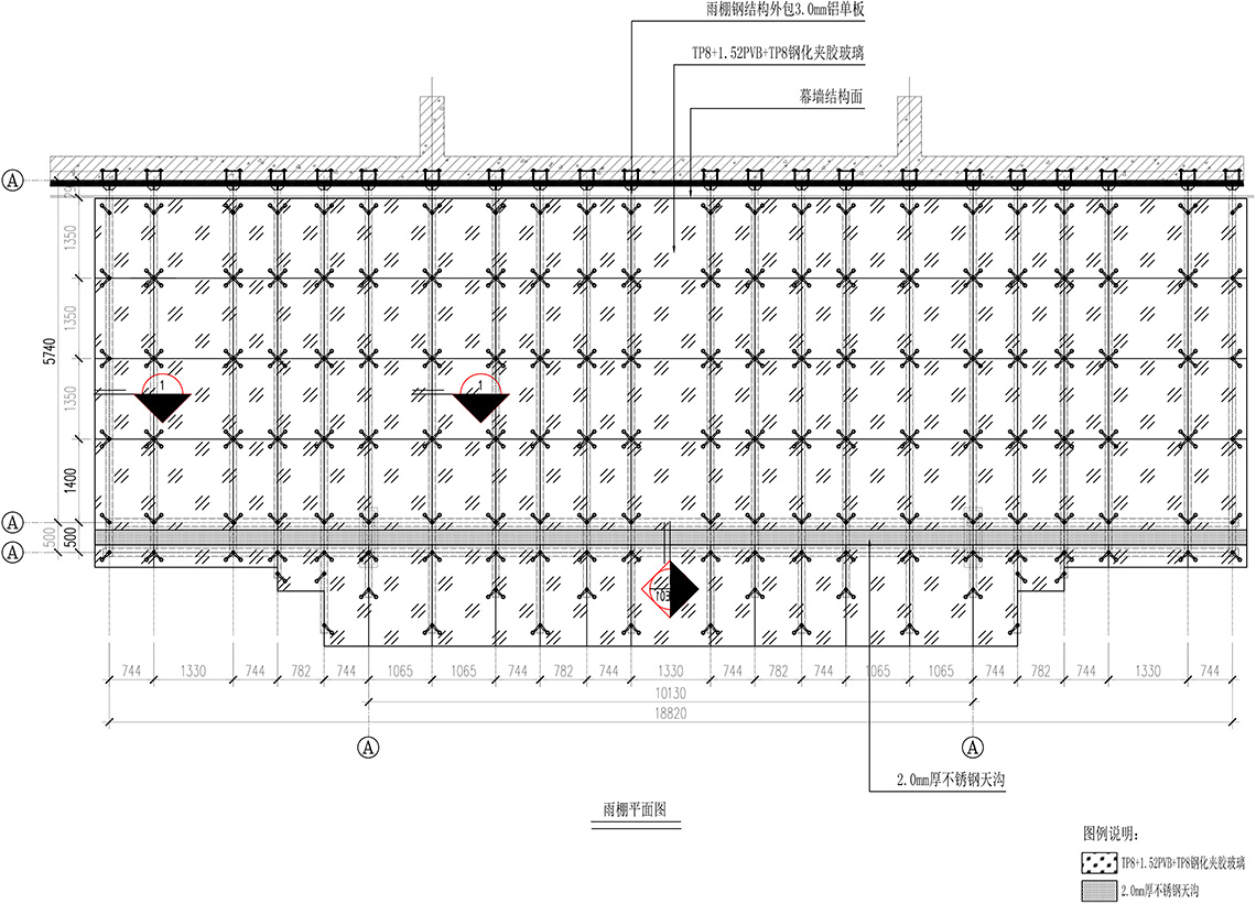 Mongolian Holiday Hotel steel structure glass canopy project