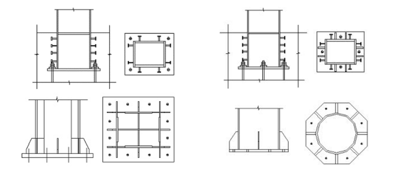 Connection joints type and form in steel structure