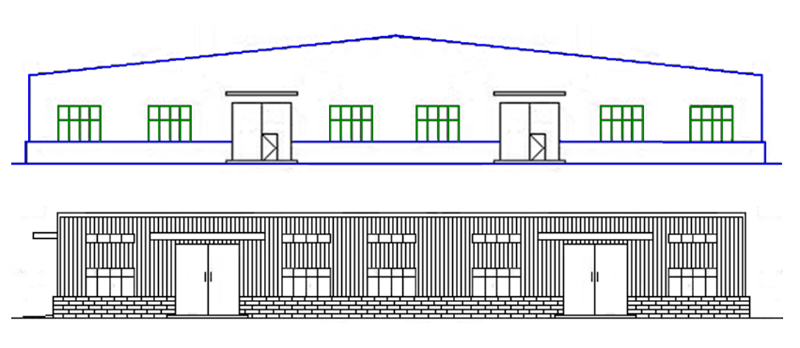 Single-storey portal steel structure workshop