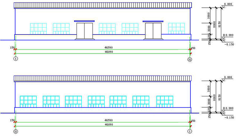 Single-storey portal steel structure workshop