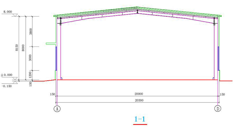 Single-storey portal steel structure workshop